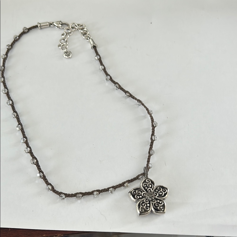 Brighton Silver Floral Pendant Necklace